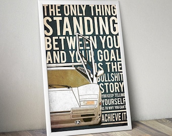 The Wolf of Wall Street poster, Wolf of Wall Street Print, Motivational Quote, Gift For Him, Gift For Her, Movie Poster, Sale