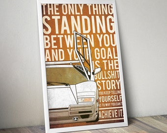 Póster de El Lobo de Wall Street, Impresión de El Lobo de Wall Street, Motivacional, Regalo para él, Regalo, Póster de película, Oferta, Black Friday, Navidad