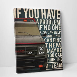 The A-Team poster, A-Team Canvas, The A-Team, Gift For Her, Gift For Him, Movie Poster, Movie Print, Sale, Christmas, Black Friday