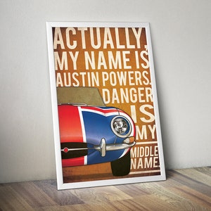 Austin Powers Movie Poster, Austin Powers Movie Print, Austin Powers poster, Gift For Him, Movie Poster, Movie Print, Movie Posters, Sale