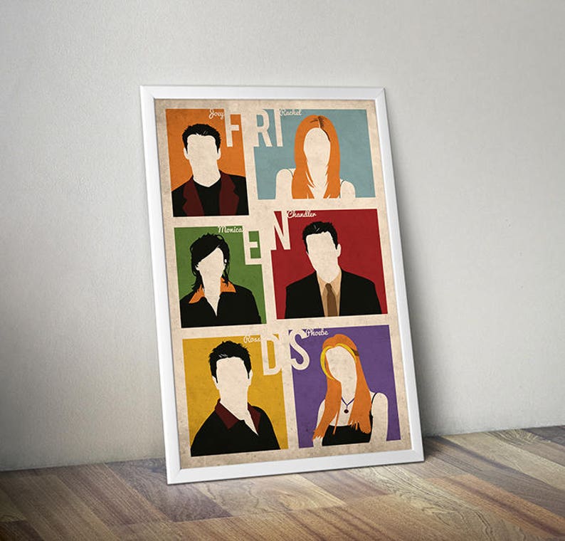 Friends TV Show Poster Friends movie poster New York City Print Brooklyn New York Gift For Her Gift For Him Gift Movie Poster Sale image 1