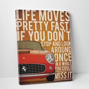 Ferris Bueller&#39;s Day Off Poster, Canvas, Ferris Bueller&#39;s Day Off Print, Christmas Gift, Black Friday, Gift, Movie Poster, Movie Print, Sale