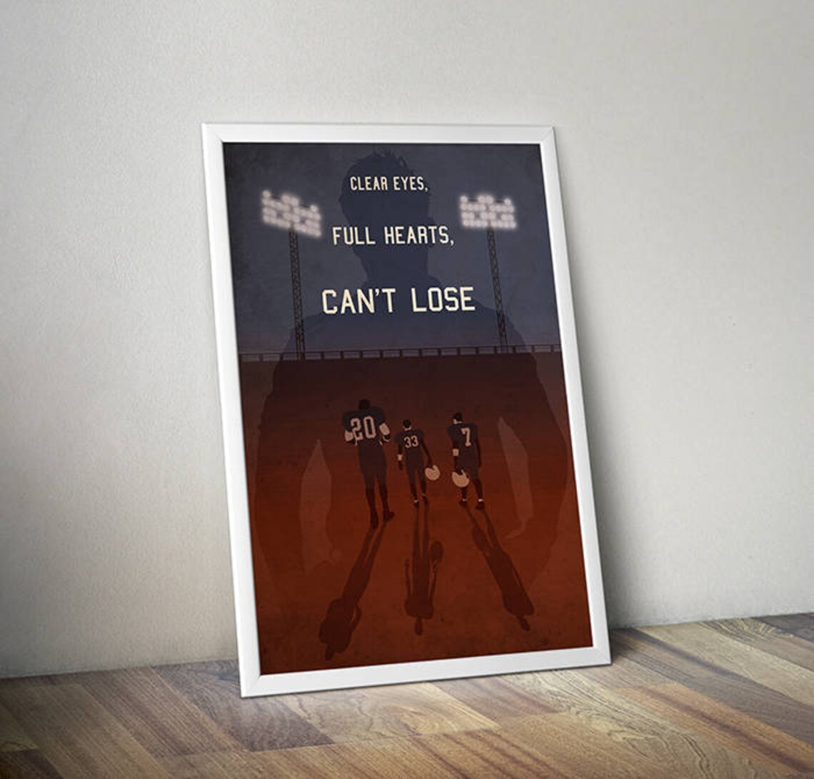 Friday Night Lights poster alternative movie poster tv show Etsy