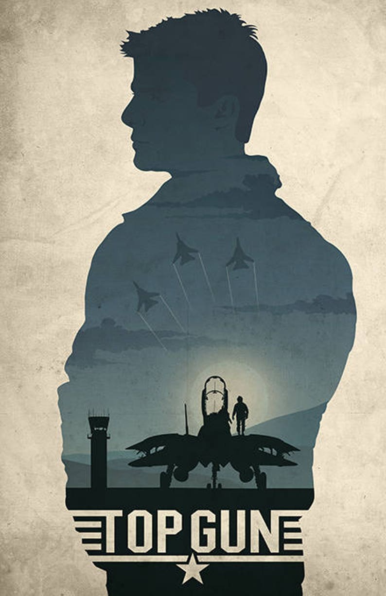 Top Gun poster alternative poster classic movie poster F14 Etsy