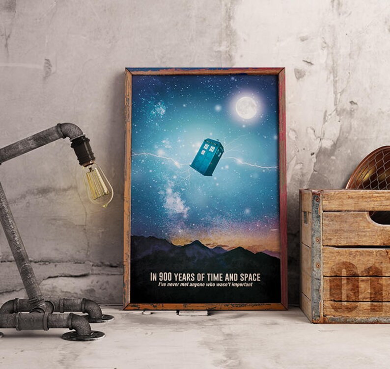 Doctor Who poster Tardis poster Doctor Who art alternative