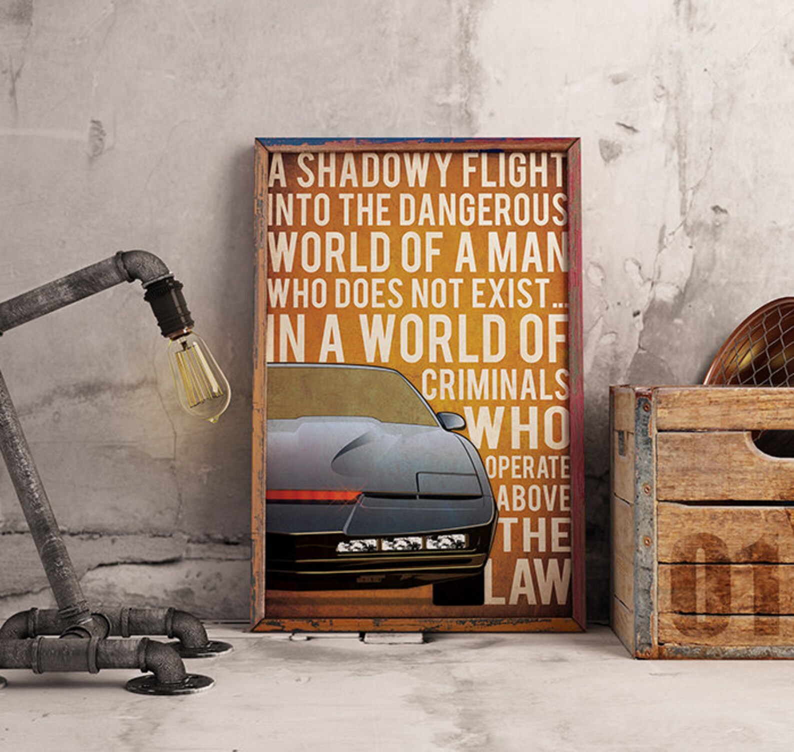 Knight Rider Part Decor Knight Rider Poster, Knight Rider Print, Decor, KITT, Gift for Him ...