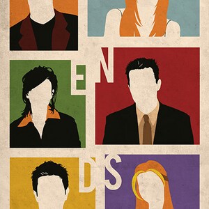 Friends TV Show Poster Friends movie poster New York City Print Brooklyn New York Gift For Her Gift For Him Gift Movie Poster Sale image 3