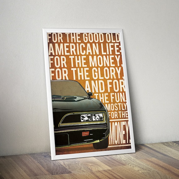 Smokey And The Bandit Poster, Smokey And The Bandit Print, Movie Poster, Gift, Gift For Him, Gift For Her, Movie Poster, Movie Print, Sale