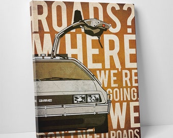 Back To The Future Poster, Canvas, Back To The Future Print, Wall Art, Christmas, Black Friday, Cyber Monday Movie Poster, Movie Print, Sale