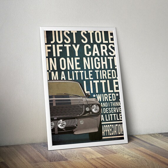 Gone In 60 Seconds (2000) Original Cinema Movie Poster – Premium Print, Laminated