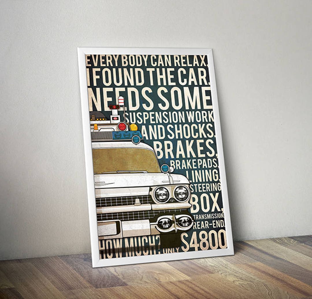 Ghostbusters Car Movie Poster, Alternative Art Print - Etsy Israel, image size:1080x1034