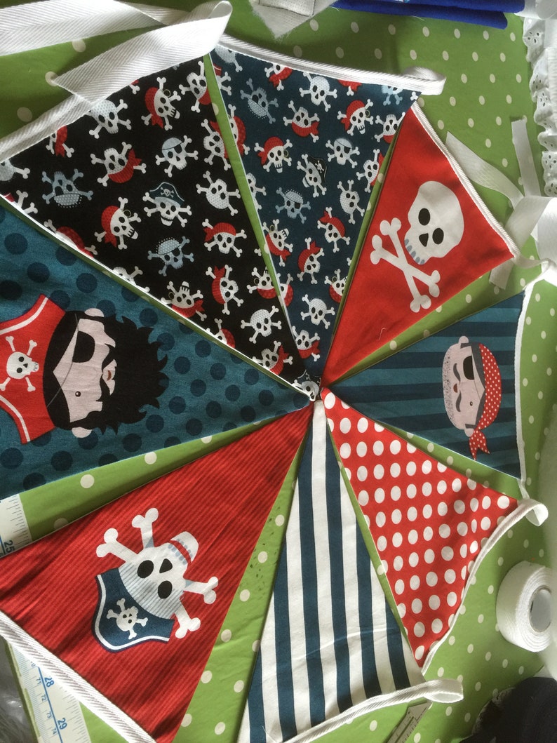 Free Uk Shipping Bunting In Nautical Pirates For Toddlers Etsy