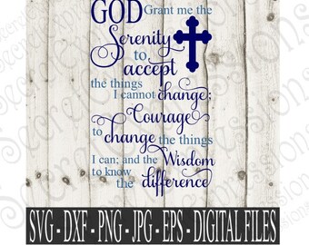 Serenity Prayer Svg Etsy