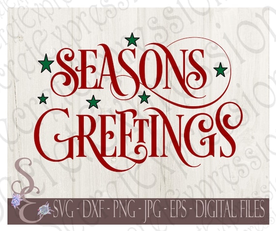 Download Seasons Greetings Svg Christmas Holiday Digital SVG File ...
