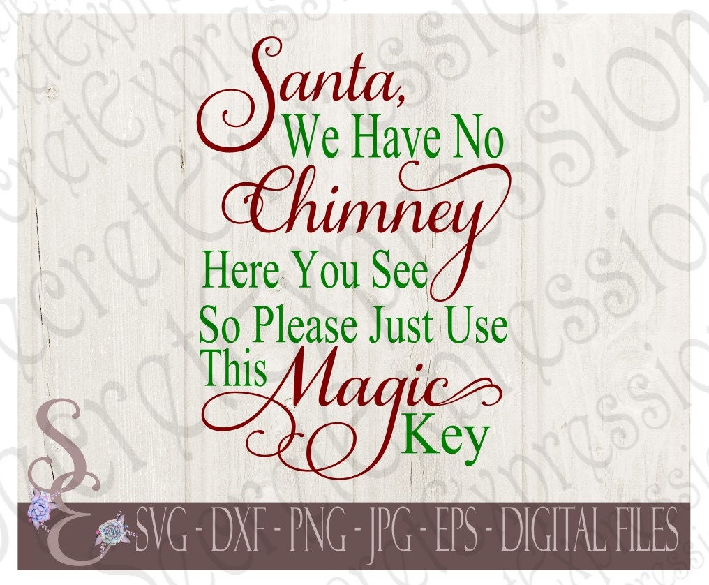 Santa Magic Key SVG Christmas Holiday Digital SVG File for ...