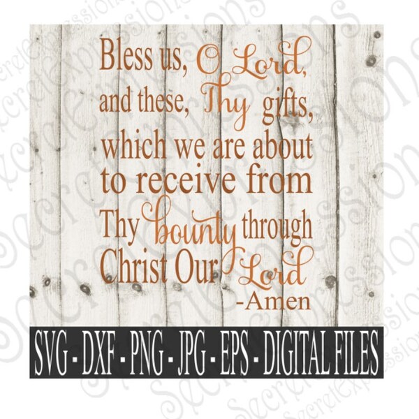 Bless Us O Lord - Etsy