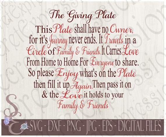 Download Giving Plate Svg Family Friendship Thanksgiving Christmas ...