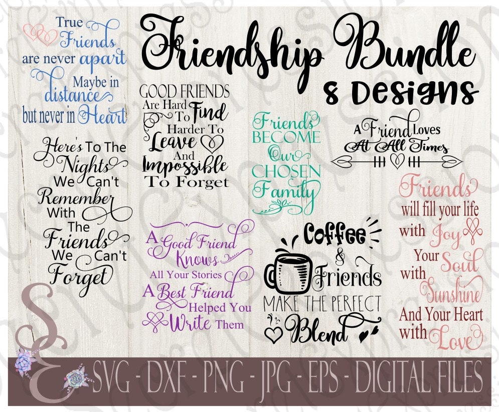 Download Friend Svg Bundle Friendship Digital Svg File For Cricut Or Etsy