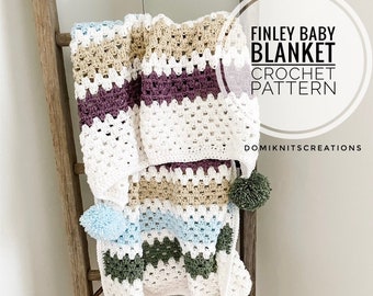 Finley Baby Blanket Crochet Pattern | Blanket Pattern | Baby Blanket Pattern | Crochet Blanket Pattern | Crochet Blankie Pattern