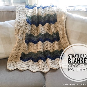 Strati Baby Blanket Crochet Pattern | Blanket Pattern | Baby Blanket Pattern | Crochet Blanket Pattern | Crochet Blankie Pattern