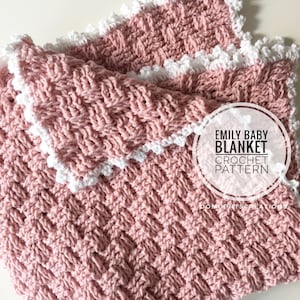 Emily Baby Blanket Crochet Pattern | Blanket Pattern | Baby Blanket Pattern | Crochet Blanket Pattern | Crochet Blankie Pattern