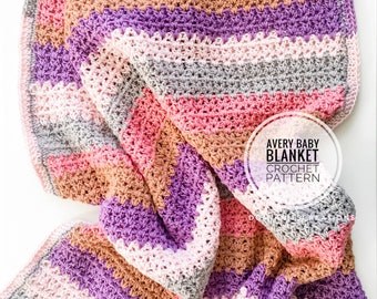 Avery Baby Blanket Crochet Pattern | Blanket Pattern | Baby Blanket Pattern | Crochet Blanket Pattern | Crochet Blankie Pattern