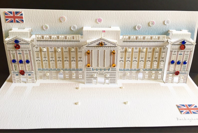 Joyeux anniversaire/Palais de Buckingham/Mariage royal/Fiançailles royales/Fête des pères/Fête des mères/Pour lui pour elle/Célébration /Carte pop-up 3D image 5