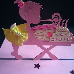 Gelukkige verjaardag/kinderverjaardag/gewoon om te zeggen/prinses/viering/zus dochter kinderen meisjes pop-up handgemaakte kaart