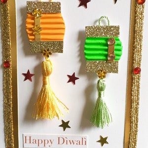 Diwali wenskaart / Happy Diwali / Indian Celebration / Hindoe Festival / Sikh Celebration / Festival Of Lights / Elephant Handmade Card
