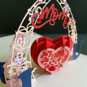 Moederdag / Happy Birthday / Valentines / Get Well Soon / Thinking Of You / Just To Say / Best Wishes / 3D Pop Up Heart Card