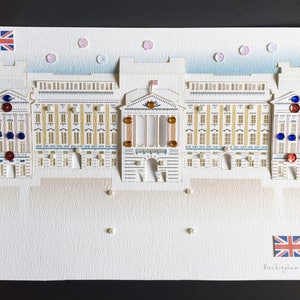 Joyeux anniversaire/Palais de Buckingham/Mariage royal/Fiançailles royales/Fête des pères/Fête des mères/Pour lui pour elle/Célébration /Carte pop-up 3D image 4