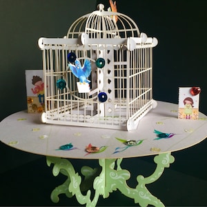 Joyeux anniversaire/Action de grâces/Guérir bientôt/Je pense à vous/Juste pour dire/Saint-Valentin/Fête des Mères/Carte à oiseaux faite main pop-up 3D
