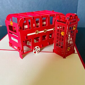 Alles Gute zum Geburtstag/Für Ihn Für Sie/Nur zum Sagen/Gesundheit/Feier/Muttertag/Vatertag/London Bus 3D/Handybox Pop Up Karte