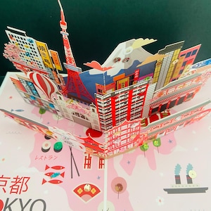 アイドル PERTHSANTA SECRET CARD POP UP TOKYO Handmade Japan Pop up Card, Travel Celebration Card - Etsy