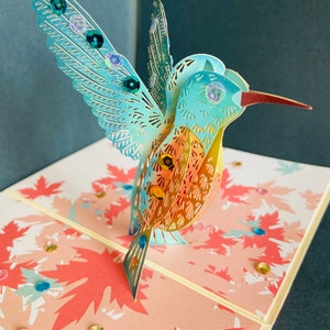 Compleanno/Madri/Festa del papà/Guarisci presto/Solo per dire/Bird Watcher/San Valentino/Colibrì Biglietto pop-up