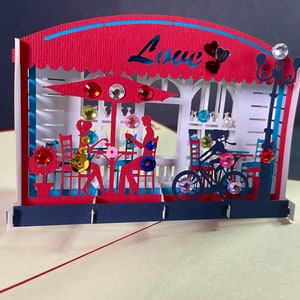 Carte 3D faite main joyeux anniversaire/Fête des Mères/Pâques/Pour elle pour lui/Fiançailles/Juste pour dire/Bonne chance/Félicitations/Saint-Valentin/Café