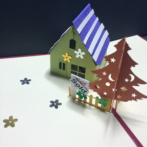 Nouveau chez vous /Félicitations /Vous déménagez/ Bonne chance /Carte de pendaison de crémaillère/ Carte pop-up 3D faite main Home Sweet Home