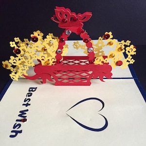 Fijne verjaardag/Thanksgiving/Beterschap/Thinking of You/Gewoon om te zeggen/Beste wensen /Moederdag/Valentijnsdag/Pasen/3D pop-up bloemenkaart