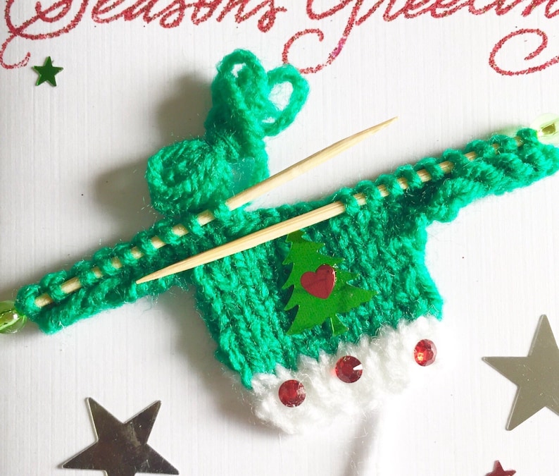 Merry Christmas / Seasons Greetings / Happy Holidays / Knitted Jumper Handmade Card Etsy