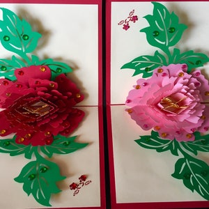 Fijne verjaardag/Moederdag/Pasen/Gewoon om te zeggen/Beterschap/Viering/Voor haar/Gefeliciteerd/Valentijnskaarten/Pop-up handgemaakte kaart
