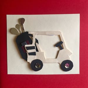 Gelukkige verjaardag/gewoon om te zeggen/golfer/sportfan/Tiger Woods/Fathers Day/Golf Caddy handgemaakte 3D pop-up kaart