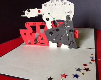 Happy Birthday/For Him For Her/Just To Say/Get Well Soon/Celebration Mothers Day/Fathers Day/3D Star Pop Up Handmade Card