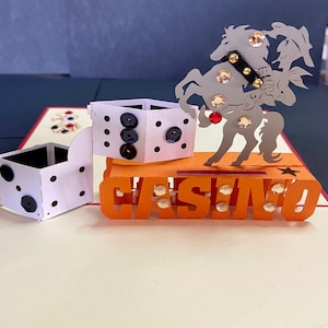 Gelukkige verjaardag / Vaders dag / voor hem / haar / viering / gefeliciteerd / Moederdag / Vegas Casino / Gewoon om te zeggen / Barmitzva / Poker / Pop Up Card