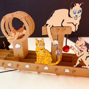 Gelukkige verjaardag/Kinderverjaardag/Vaderdag/Moederdag/Gewoon om te zeggen/Beterschap/Viering 3D Kat/Kitten Pop-up handgemaakte kaart