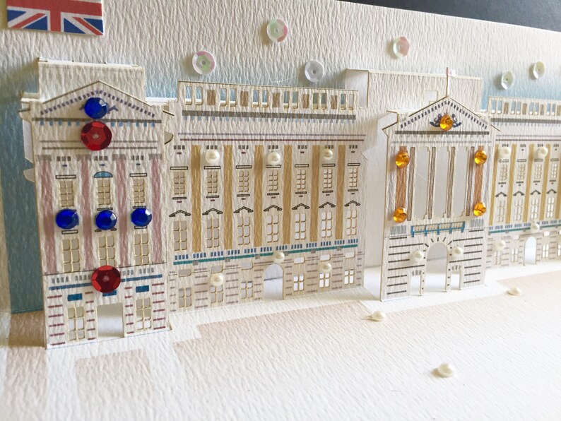 Joyeux anniversaire/Palais de Buckingham/Mariage royal/Fiançailles royales/Fête des pères/Fête des mères/Pour lui pour elle/Célébration /Carte pop-up 3D image 3