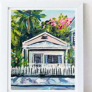 Florida PRINT on Paper or Canvas, "Key West Beach"