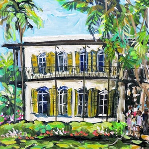 PRINT on Paper or Canvas, &quot;Key West Writer&#39;s House&quot;