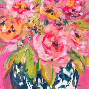 PRINT on Paper or Canvas, "Rosa Flowers"