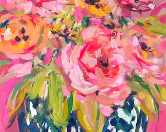 PRINT on Paper or Canvas, "Rosa Flowers"