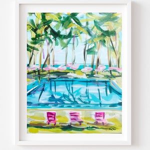 PRINT on Paper or Canvas "Cool Pool"